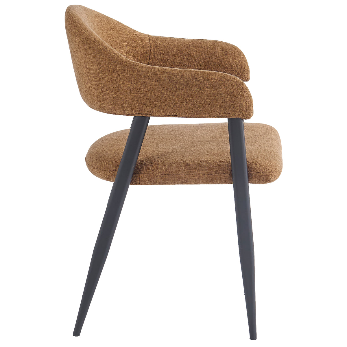 Alfie Dining Chair (Caramel and Black) (Set of 4)