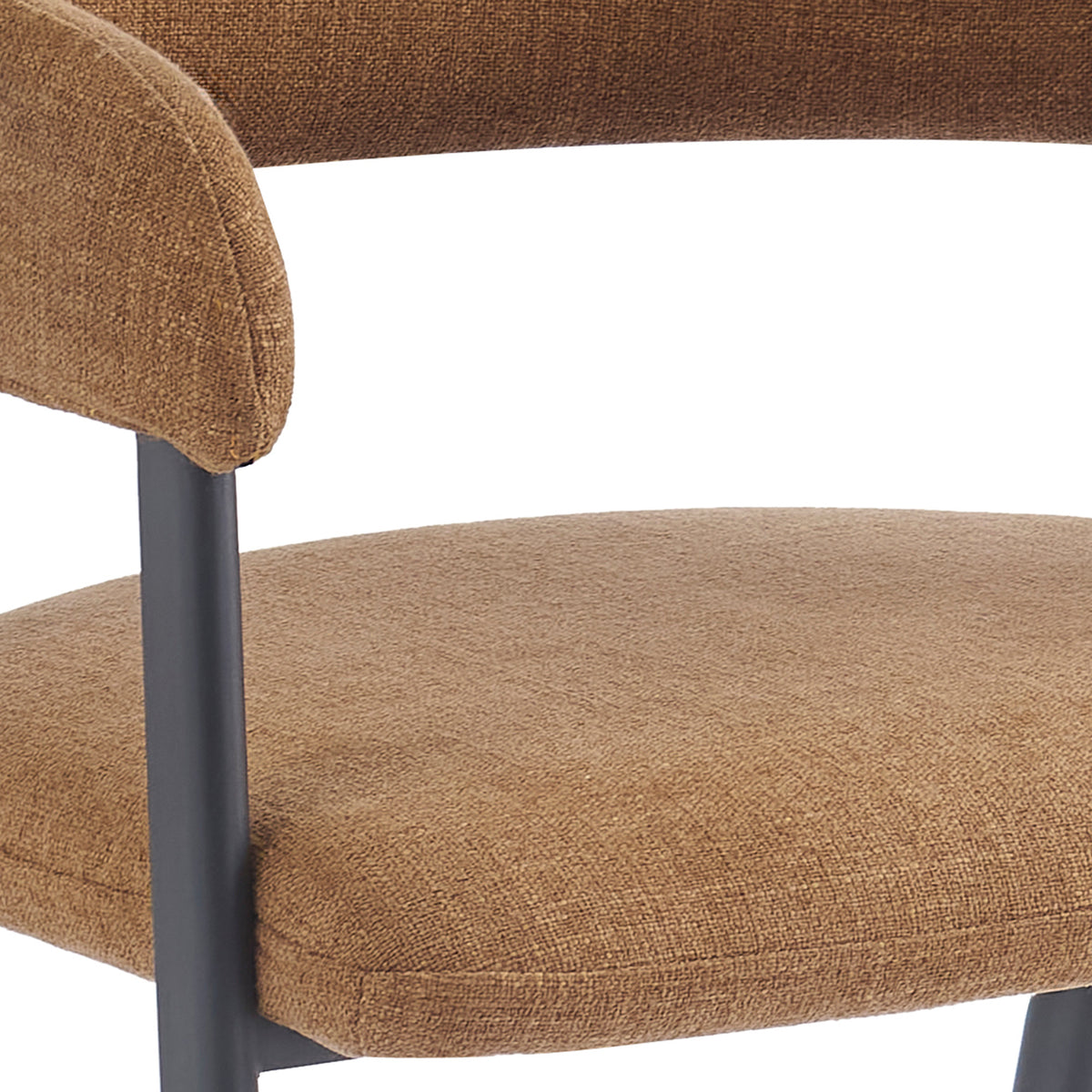 Alfie Dining Chair (Caramel and Black) (Set of 4)