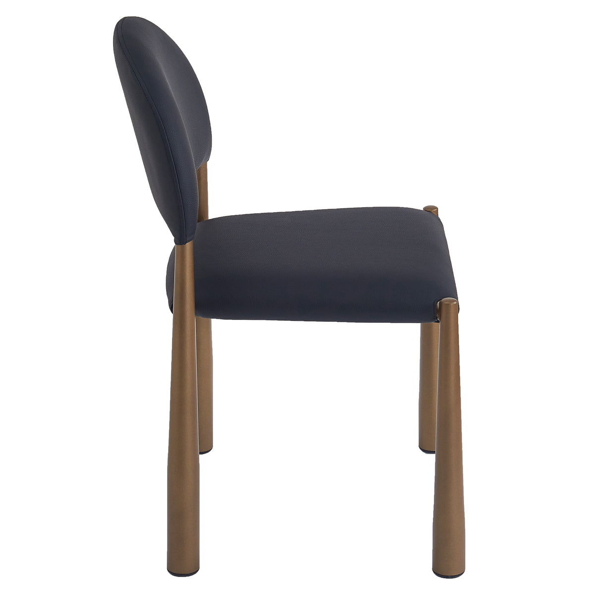 Auggie Dining/Lounge Chair (Black and Aged Gold) (Set of 4)