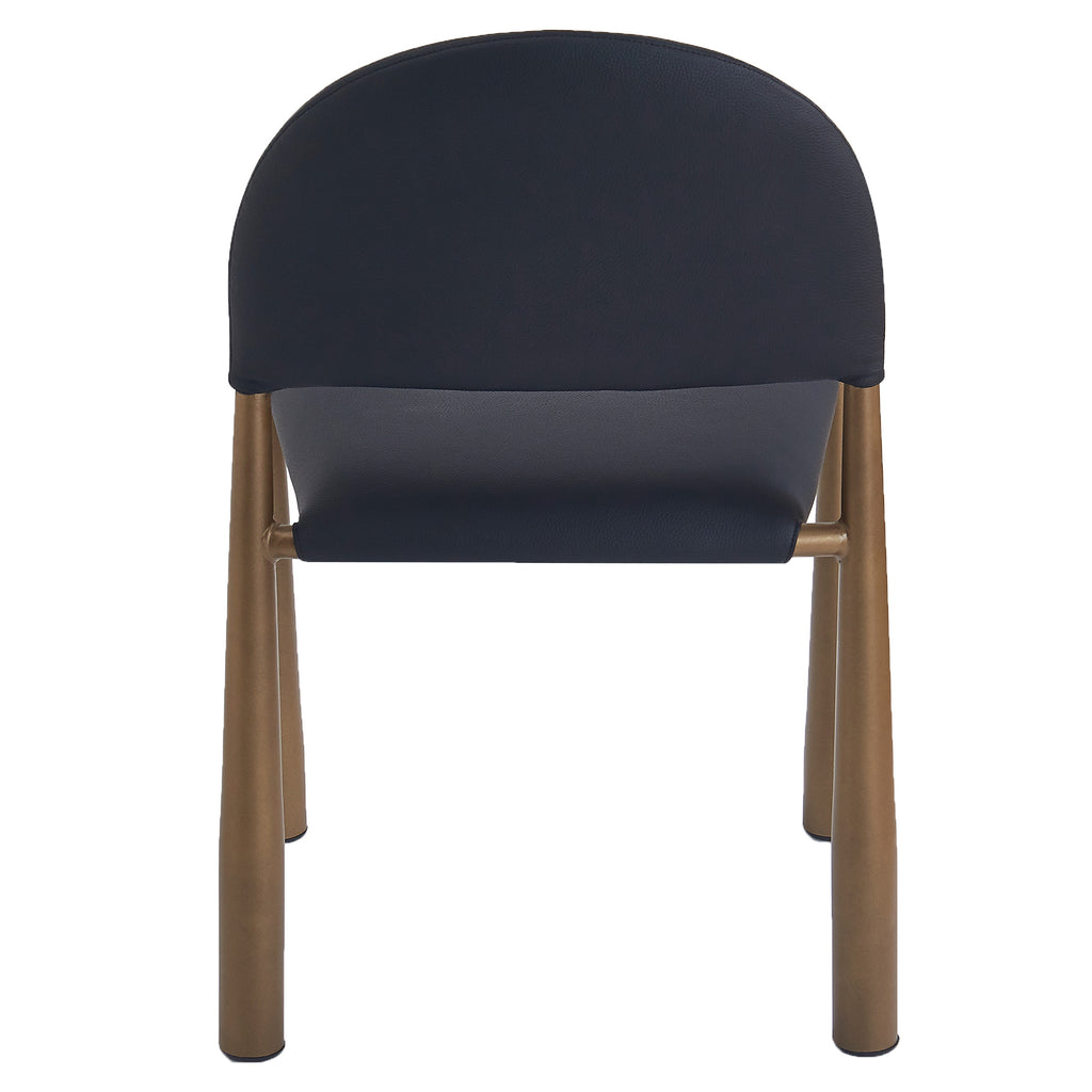 Auggie Dining/Lounge Chair (Black and Aged Gold) (Set of 4)