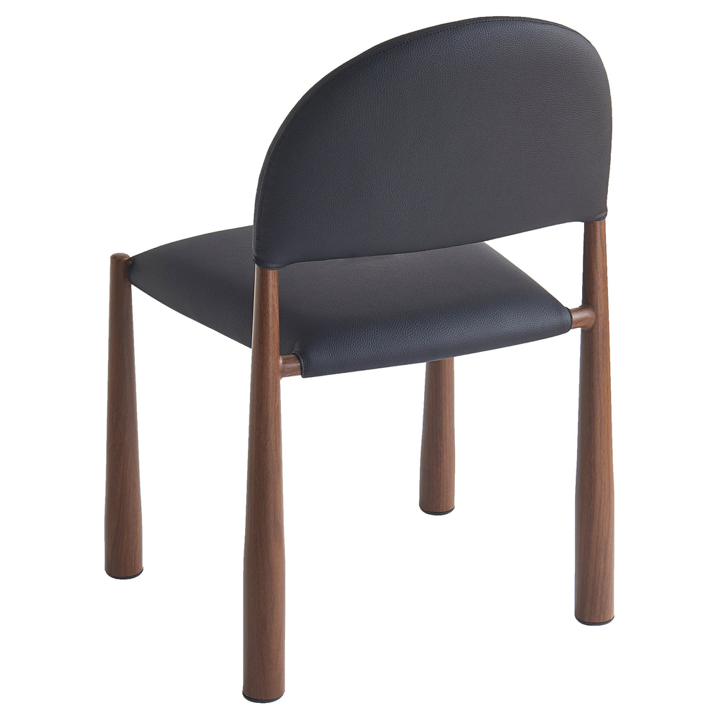 Auggie Dining/Lounge Chair (Black and Walnut) (Set of 4)