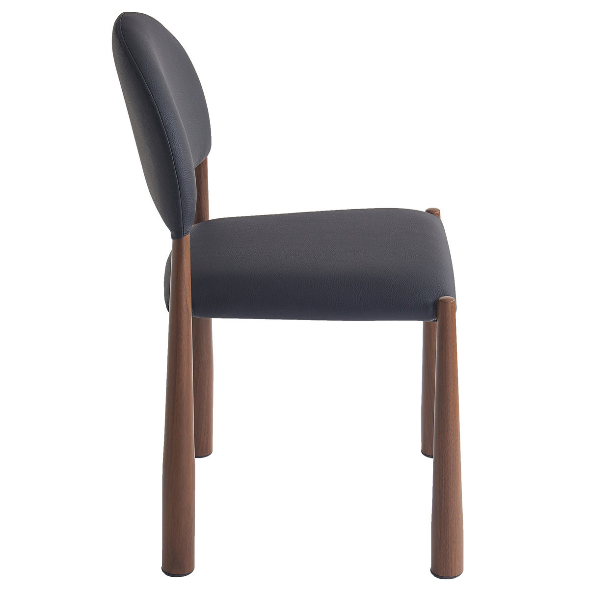 Auggie Dining/Lounge Chair (Black and Walnut) (Set of 4)