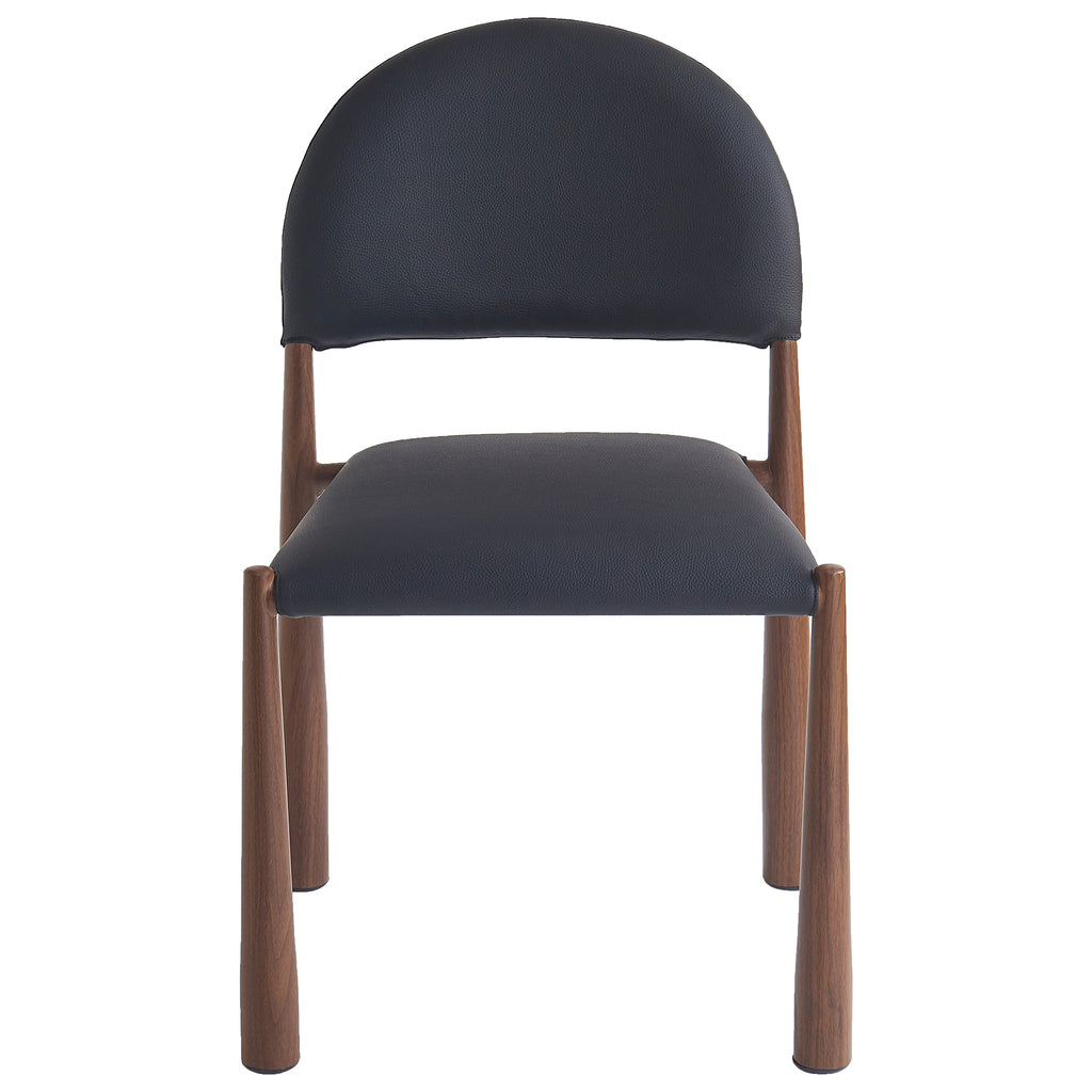 Auggie Dining/Lounge Chair (Black and Walnut) (Set of 4)