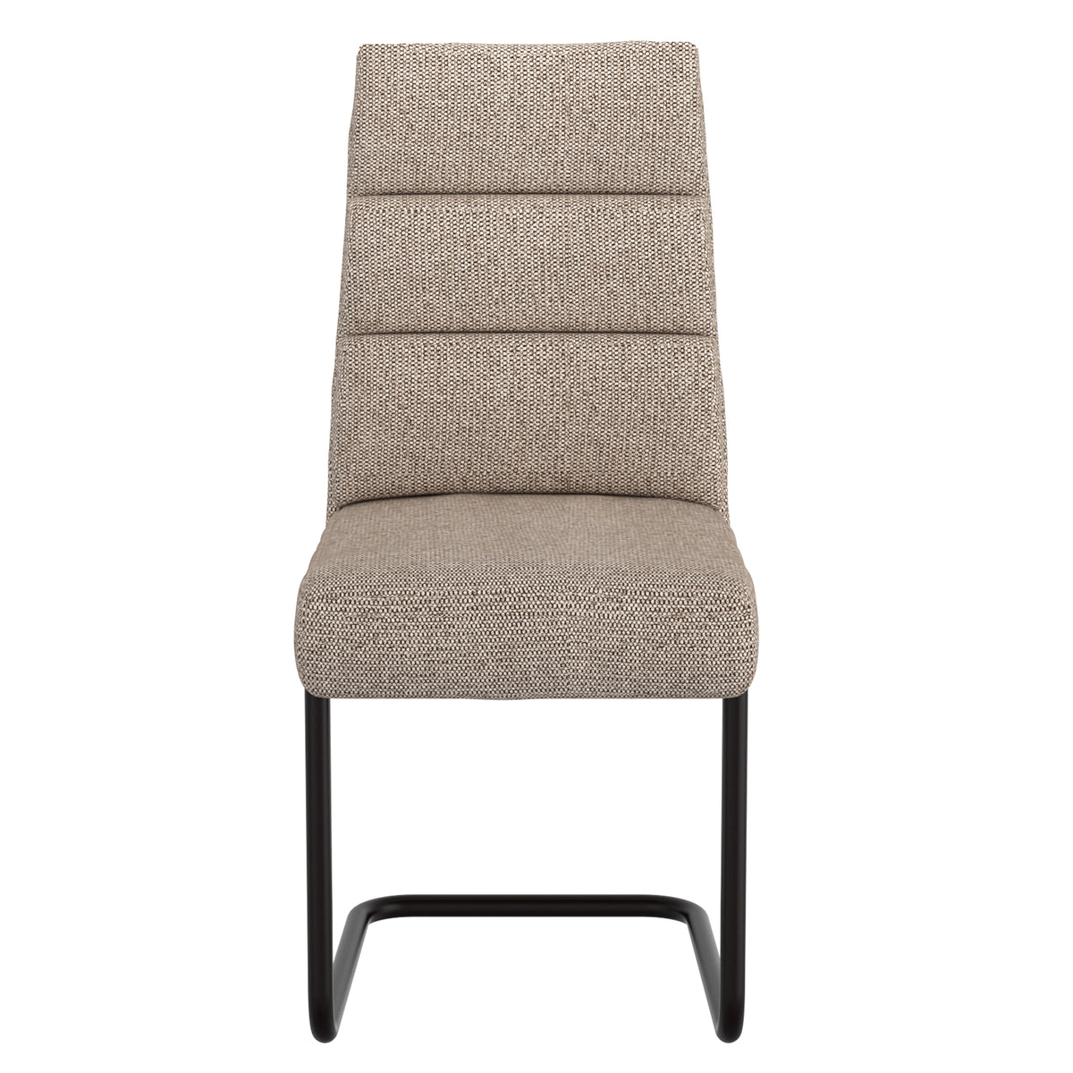 Brodi Dining/Lounge Chair (Beige Fabric and Black) (Set of 2)