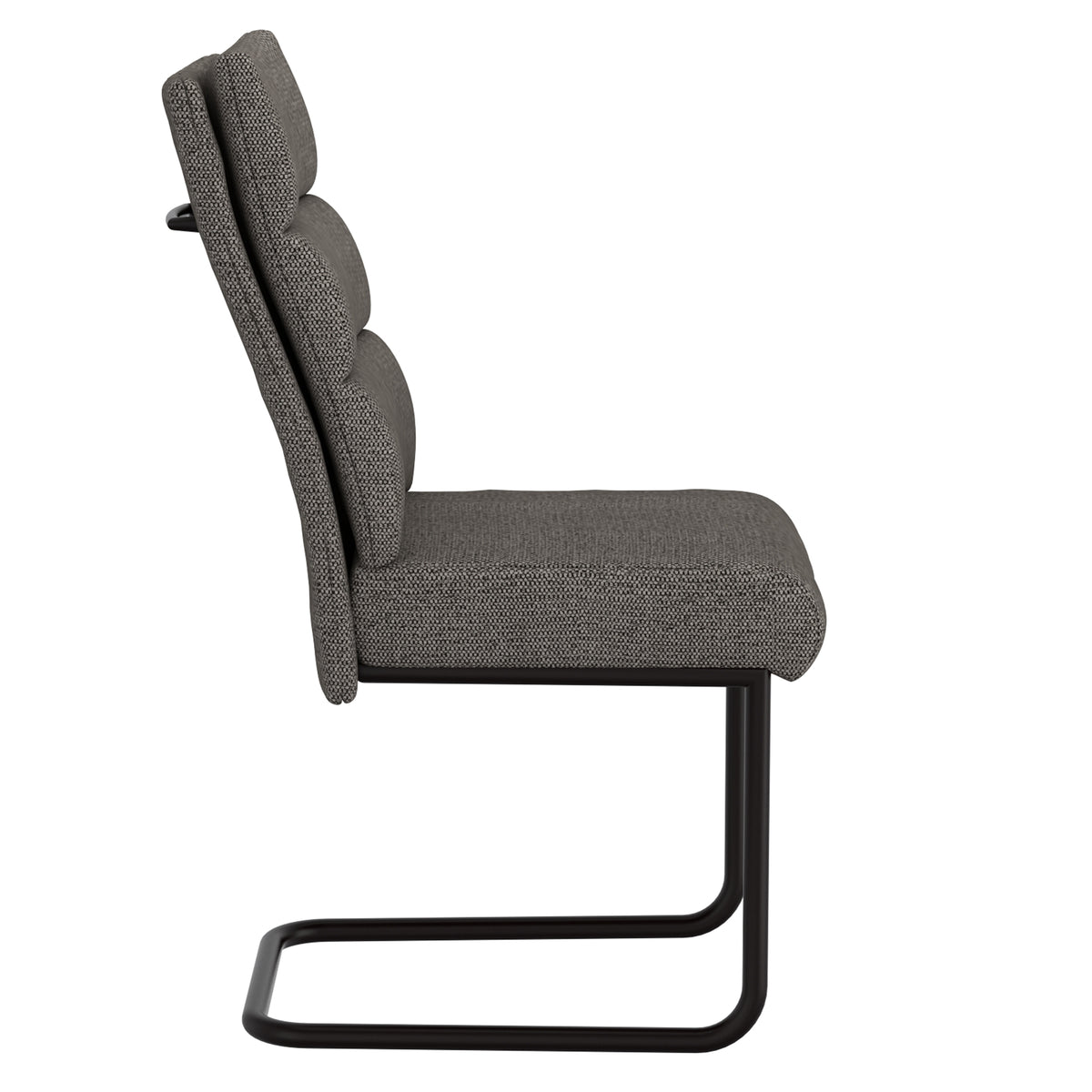 Brodi Dining/Lounge Chair (Charcoal Fabric and Black) (Set of 2)