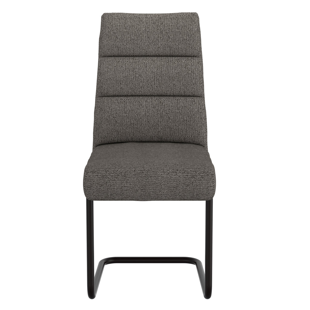 Brodi Dining/Lounge Chair (Charcoal Fabric and Black) (Set of 2)