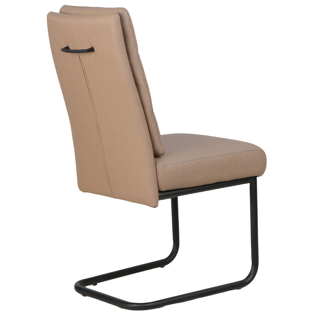 Brodi Dining/Lounge Chair (Mushroom PU and Black) (Set of 2)