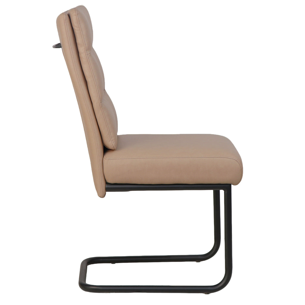 Brodi Dining/Lounge Chair (Mushroom PU and Black) (Set of 2)