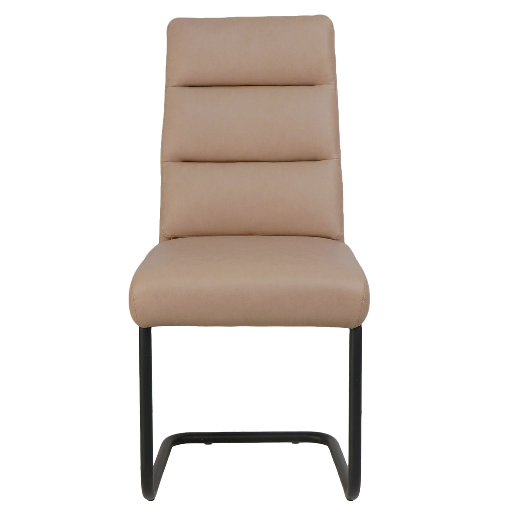 Brodi Dining/Lounge Chair (Mushroom PU and Black) (Set of 2)