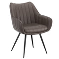 Talon Swivel Dining and Accent Chair (Charcoal and Black) (Set of 2)