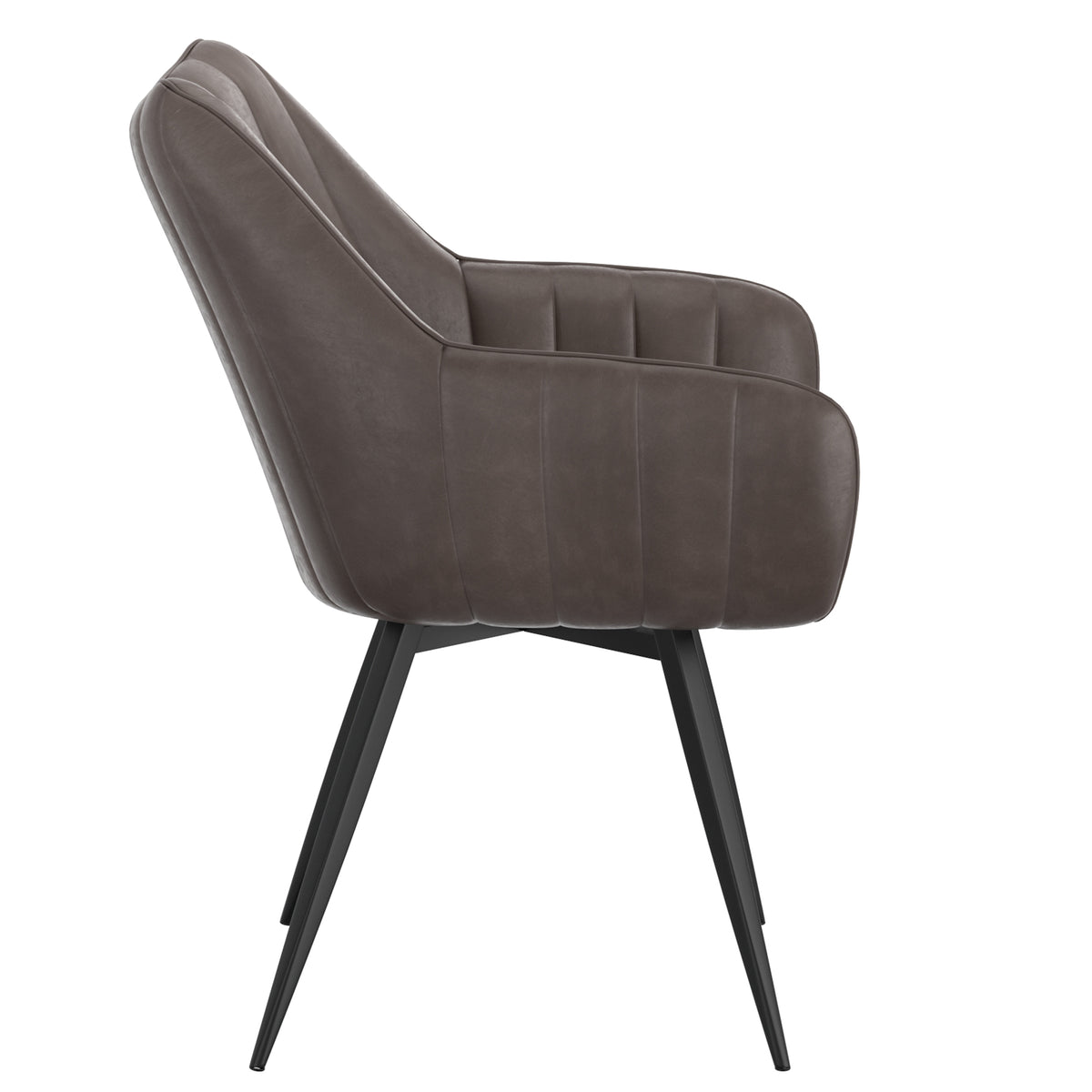 Talon Swivel Dining and Accent Chair (Charcoal and Black) (Set of 2)