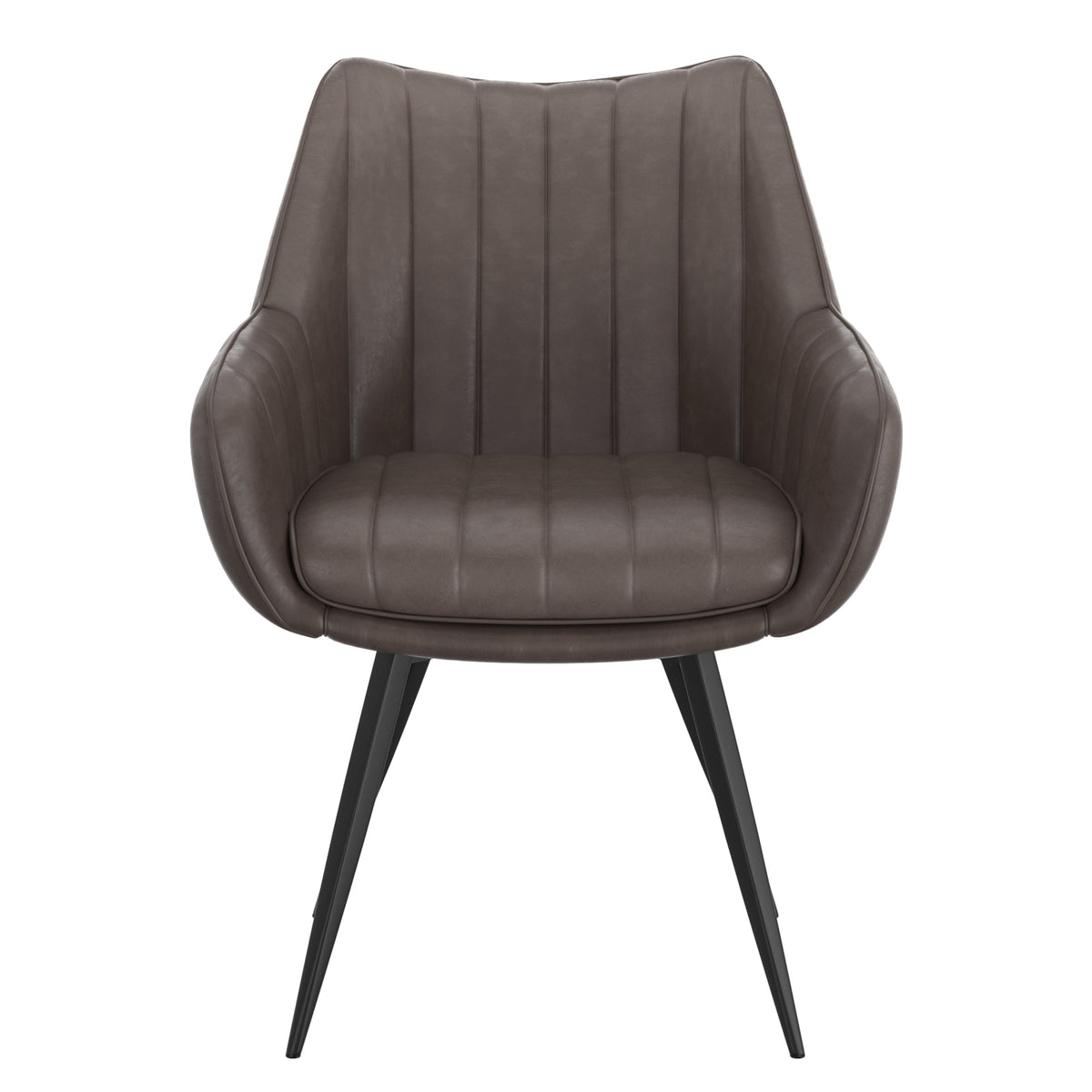 Talon Swivel Dining and Accent Chair (Charcoal and Black) (Set of 2)