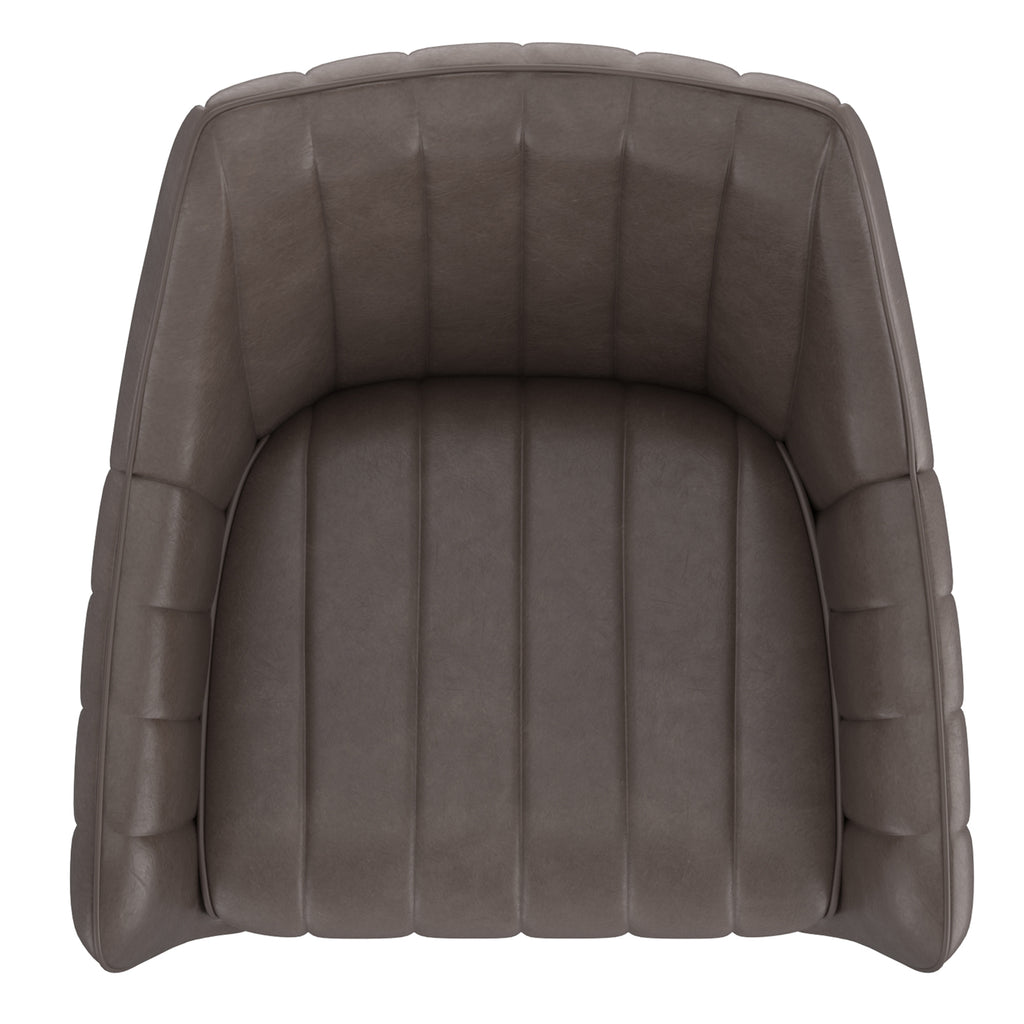 Talon Swivel Dining and Accent Chair (Charcoal and Black) (Set of 2)