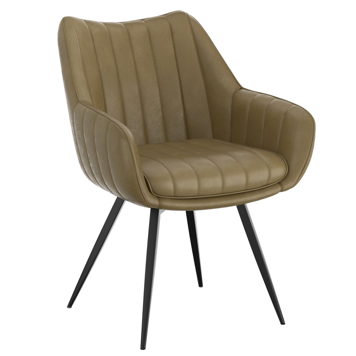 Talon Swivel Dining and Accent Chair (Moss and Black) (Set of 2)