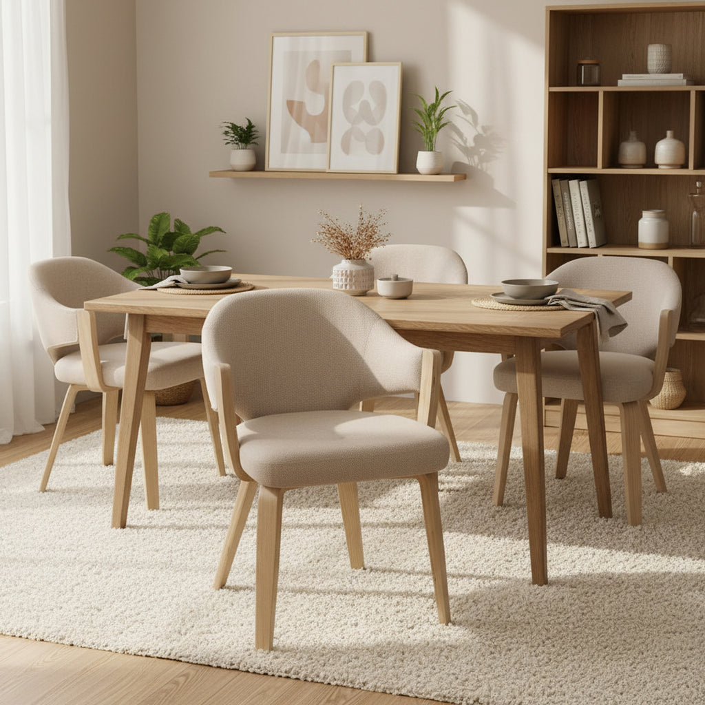 Freya Dining/Lounge Chair (Toffee and Natural) (Set of 2)
