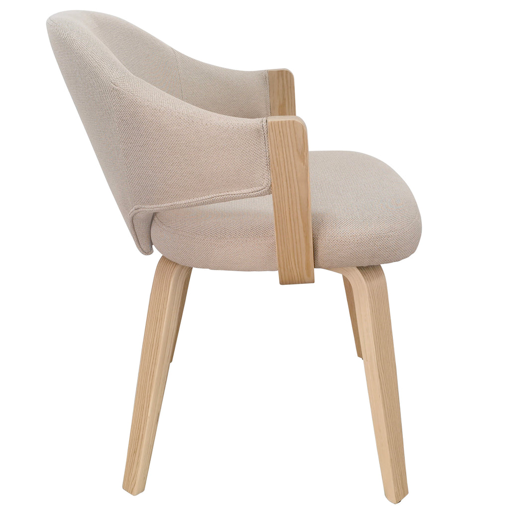 Freya Dining/Lounge Chair (Toffee and Natural) (Set of 2)