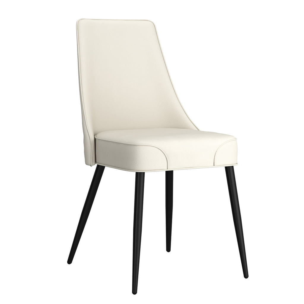 Koda Dining/Lounge Chair (Beige and Black) (Set of 2)