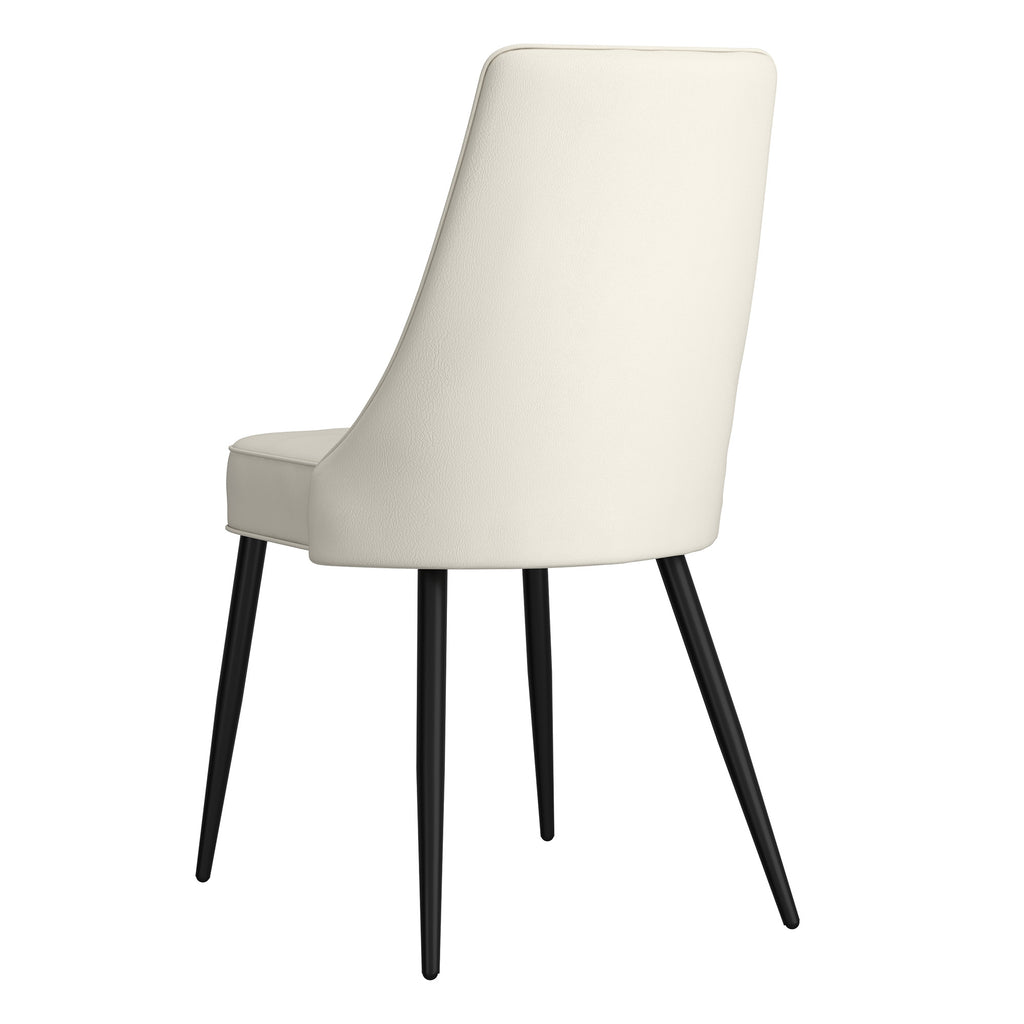 Koda Dining/Lounge Chair (Beige and Black) (Set of 2)