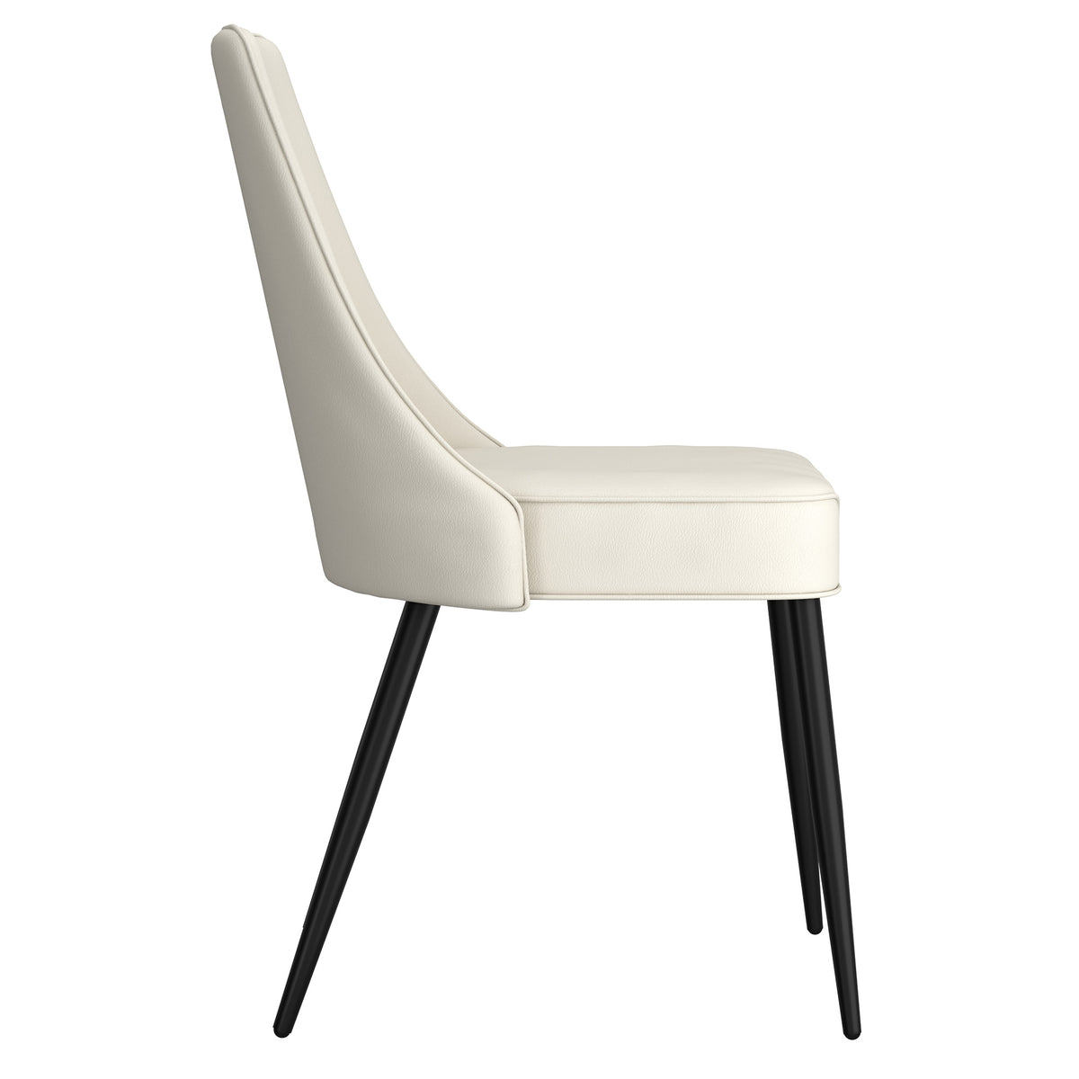 Koda Dining/Lounge Chair (Beige and Black) (Set of 2)