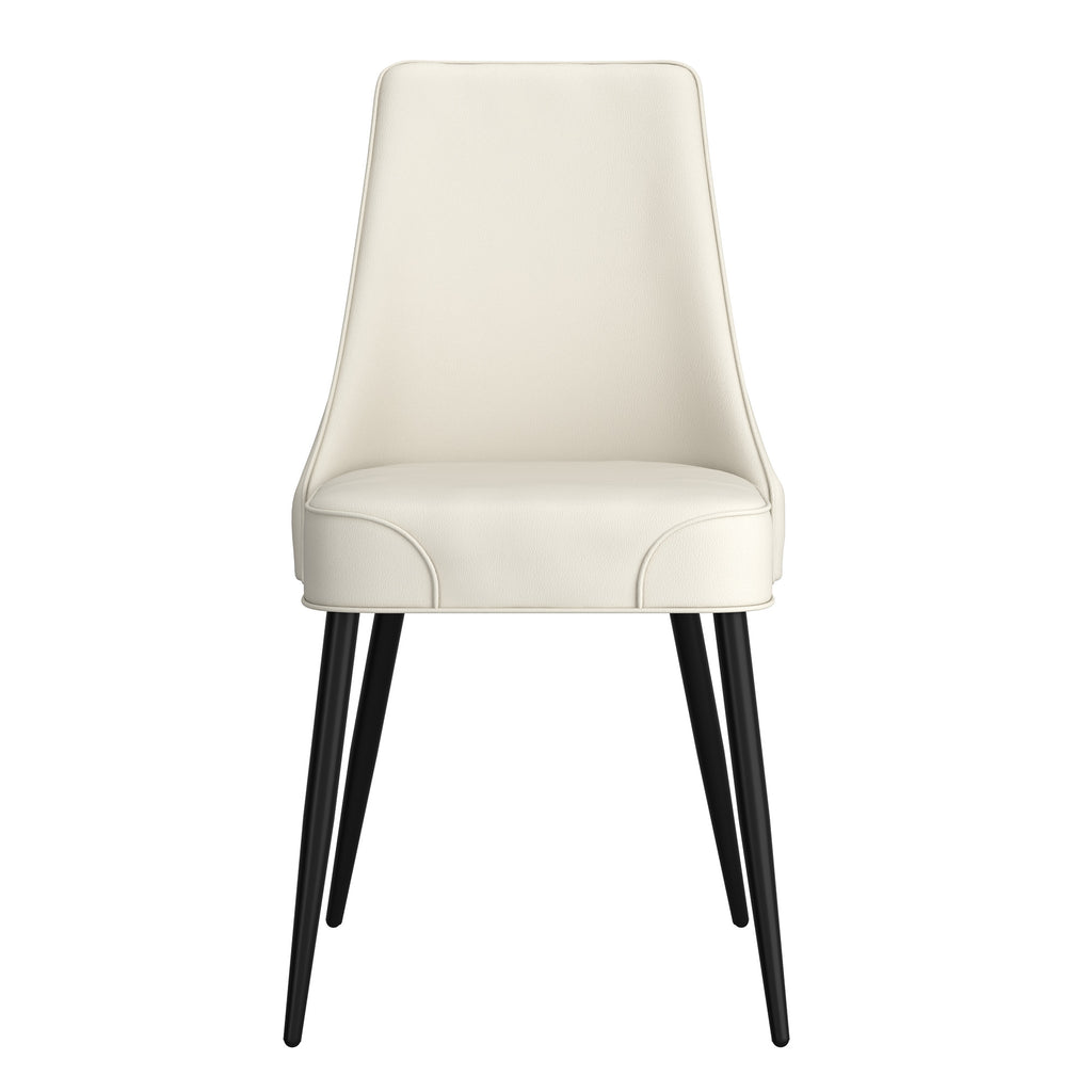 Koda Dining/Lounge Chair (Beige and Black) (Set of 2)