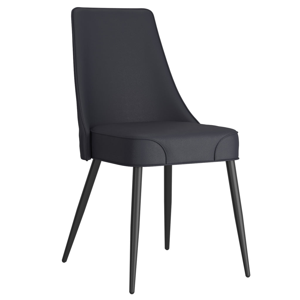 Koda Dining/Lounge Chair (Black and Black) (Set of 2)