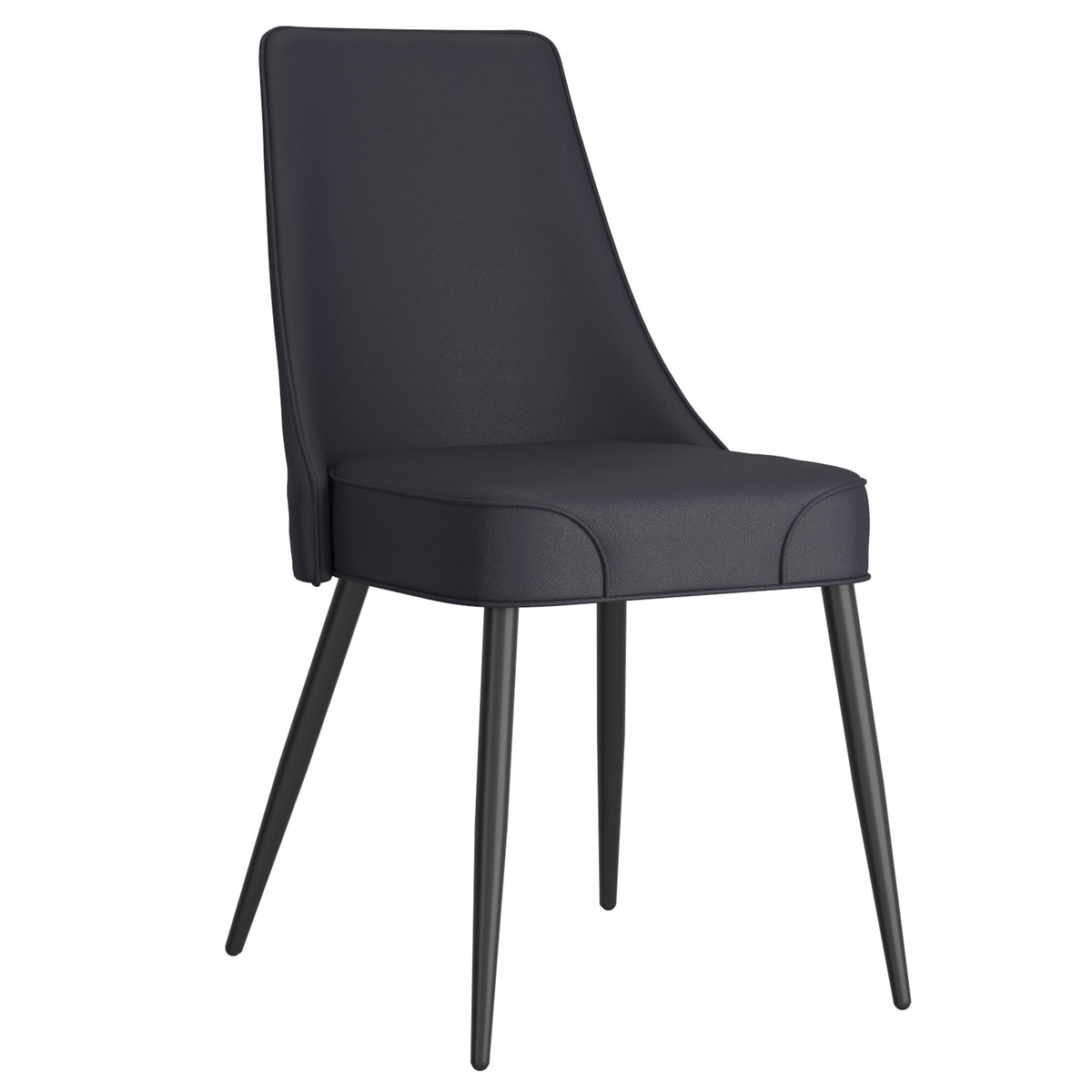 Koda Dining/Lounge Chair (Black and Black) (Set of 2)