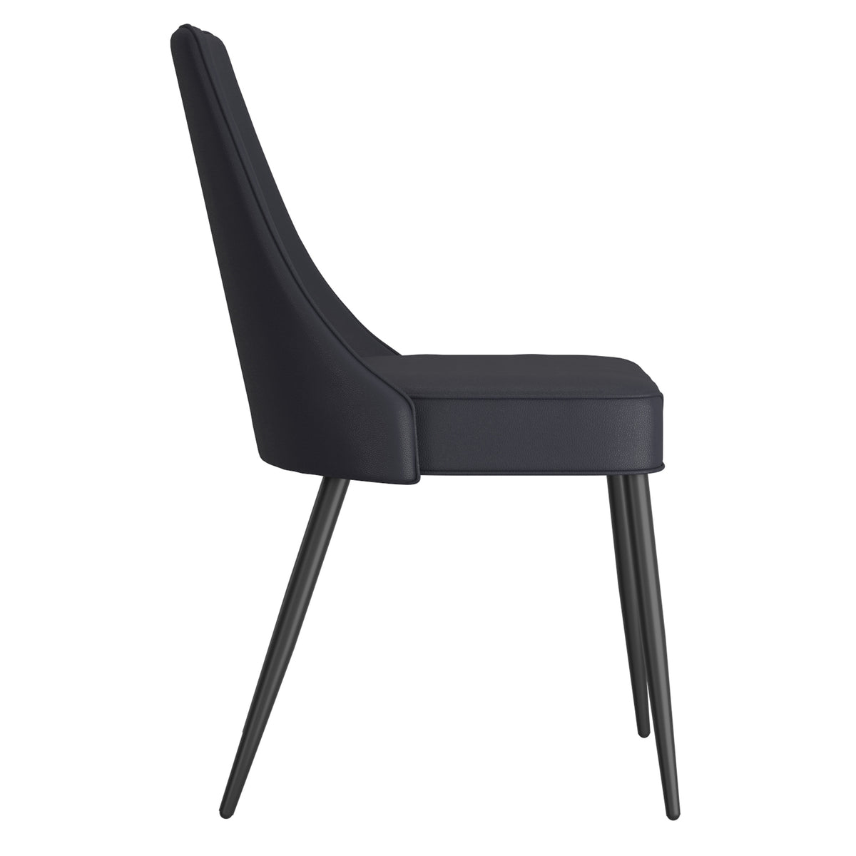 Koda Dining/Lounge Chair (Black and Black) (Set of 2)