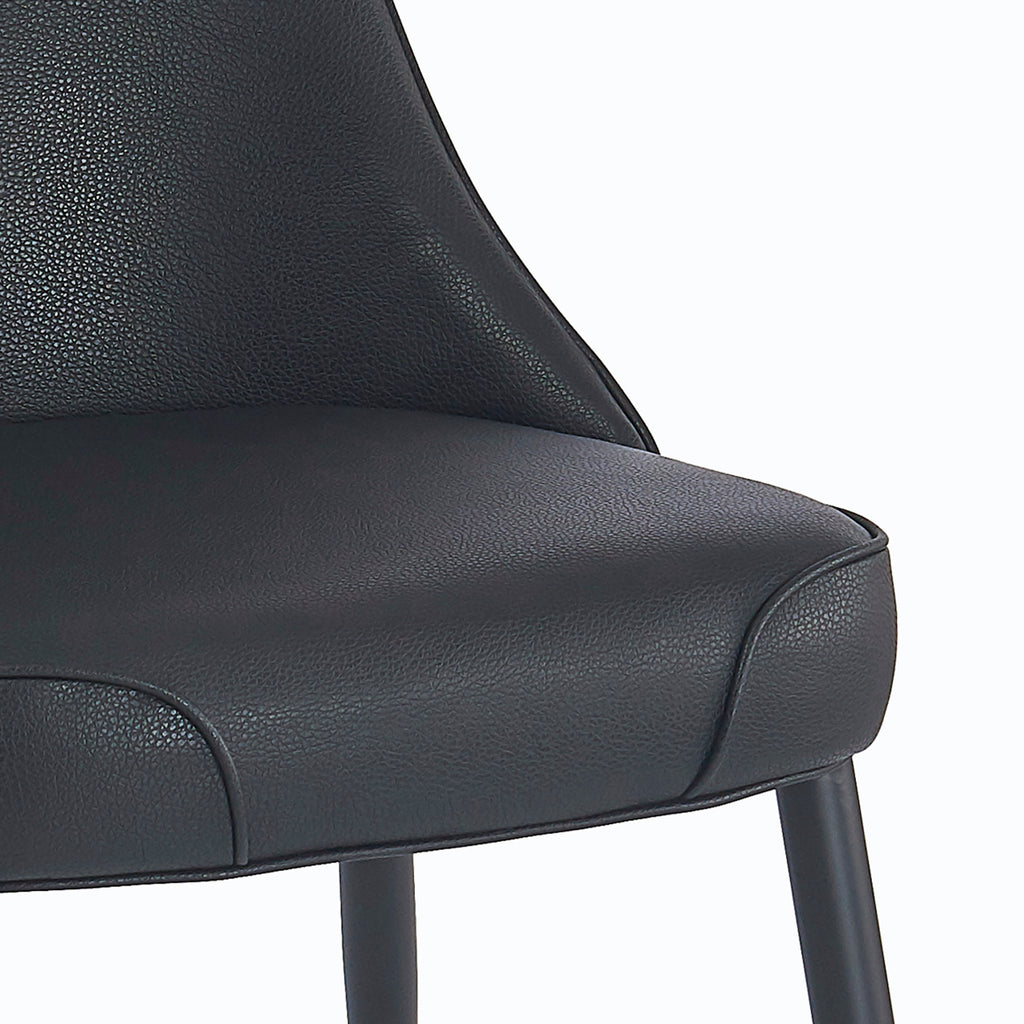 Koda Dining/Lounge Chair (Black and Black) (Set of 2)