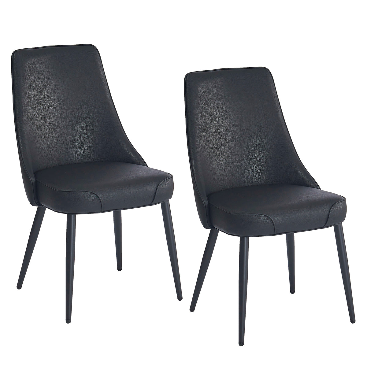Koda Dining/Lounge Chair (Black and Black) (Set of 2)