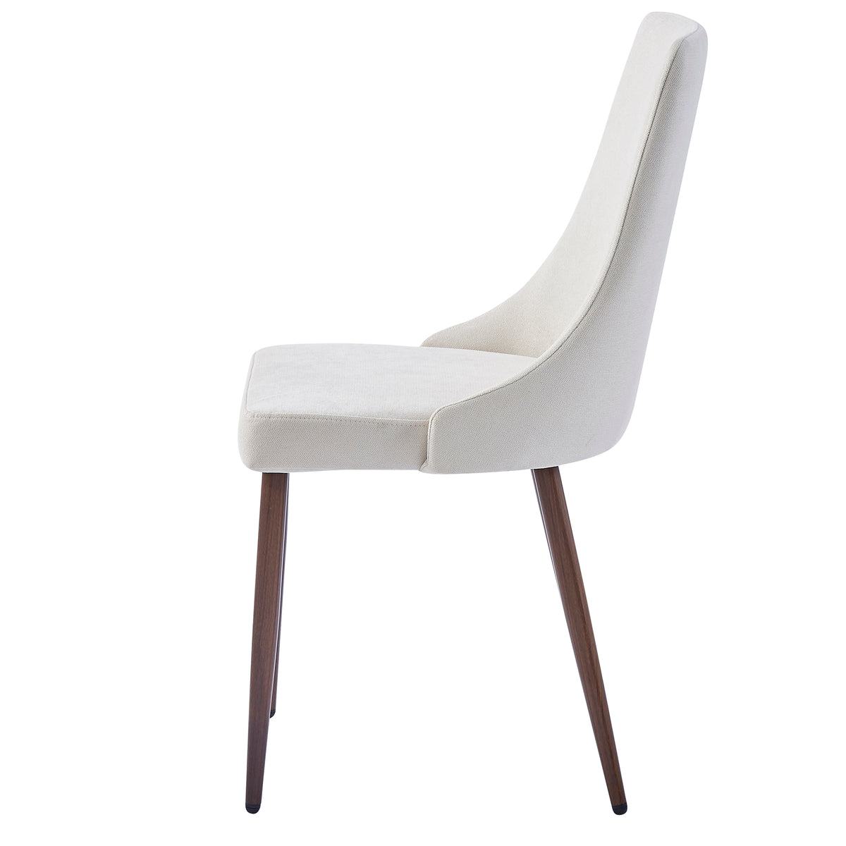 Cora Dining/Lounge Chair (Beige and Walnut) (Set of 2)