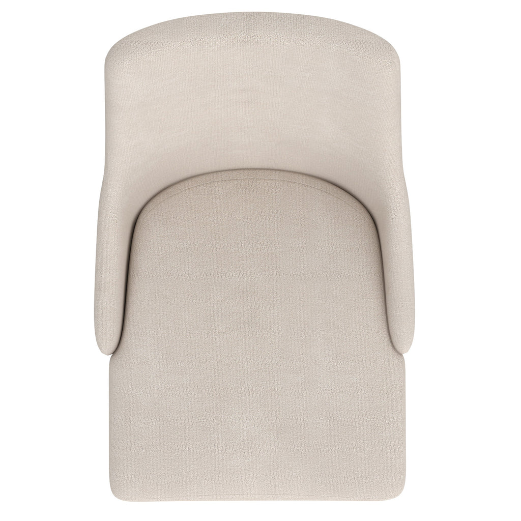 Cora Dining/Lounge Chair (Beige and Walnut) (Set of 2)