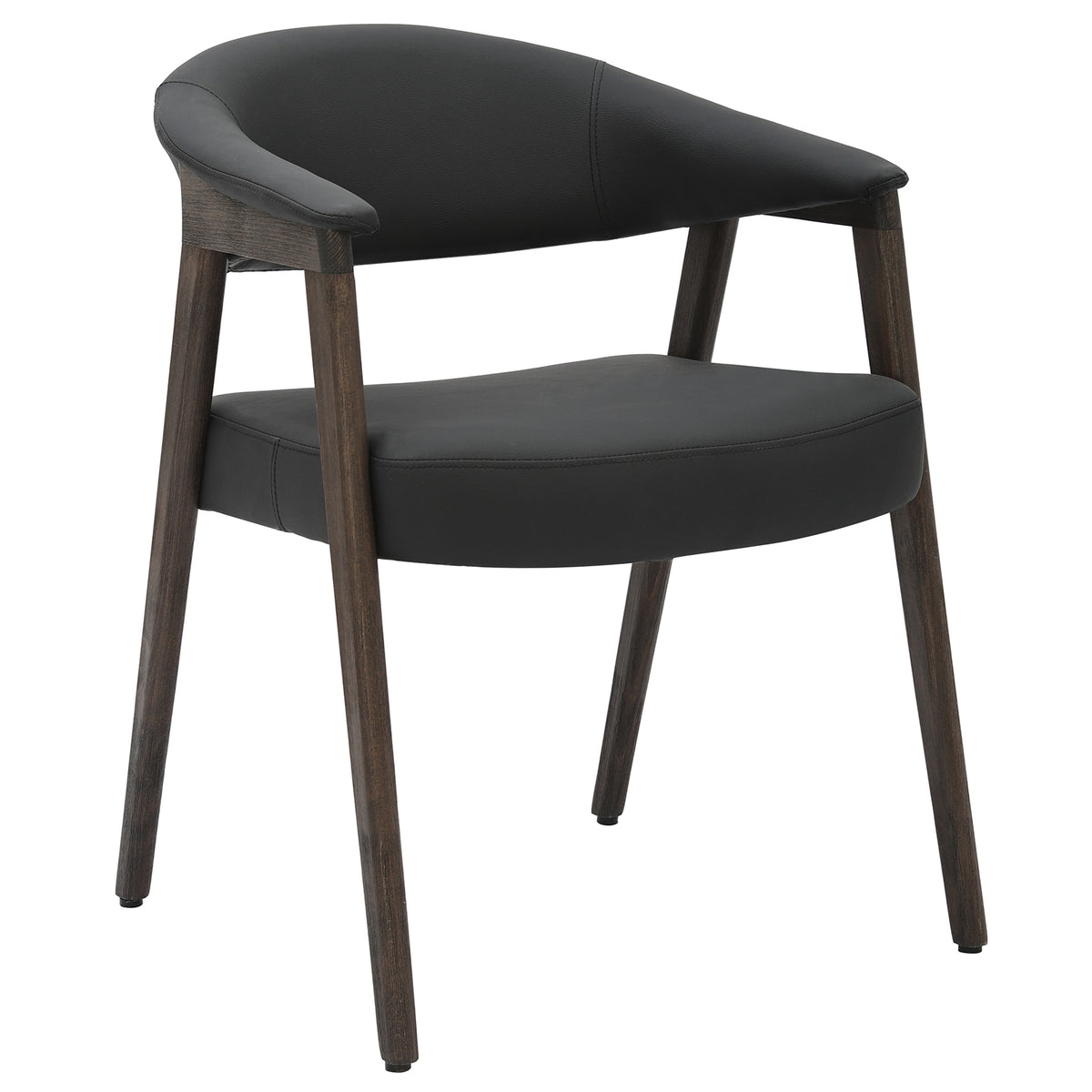 Bexley Dining/Lounge Chair (Black and Dark Walnut) (Set of 2)