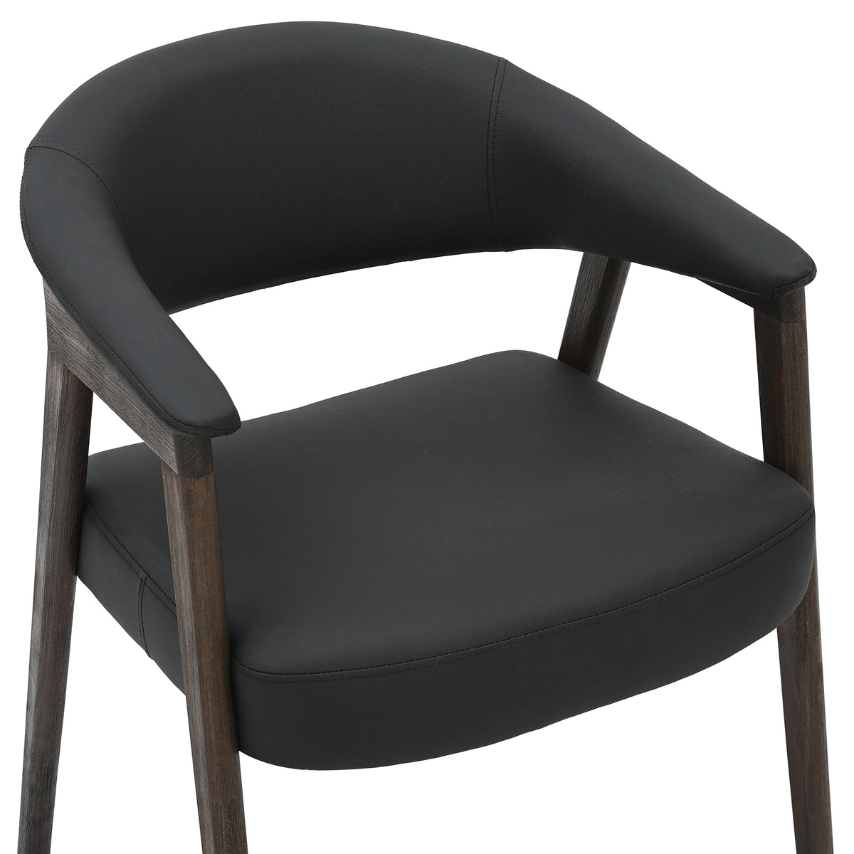 Bexley Dining/Lounge Chair (Black and Dark Walnut) (Set of 2)
