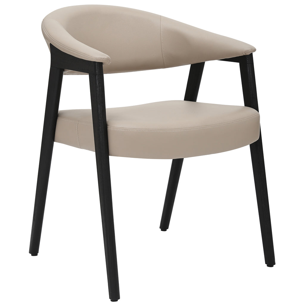 Bexley Dining/Lounge Chair (Mushroom and Black) (Set of 2)