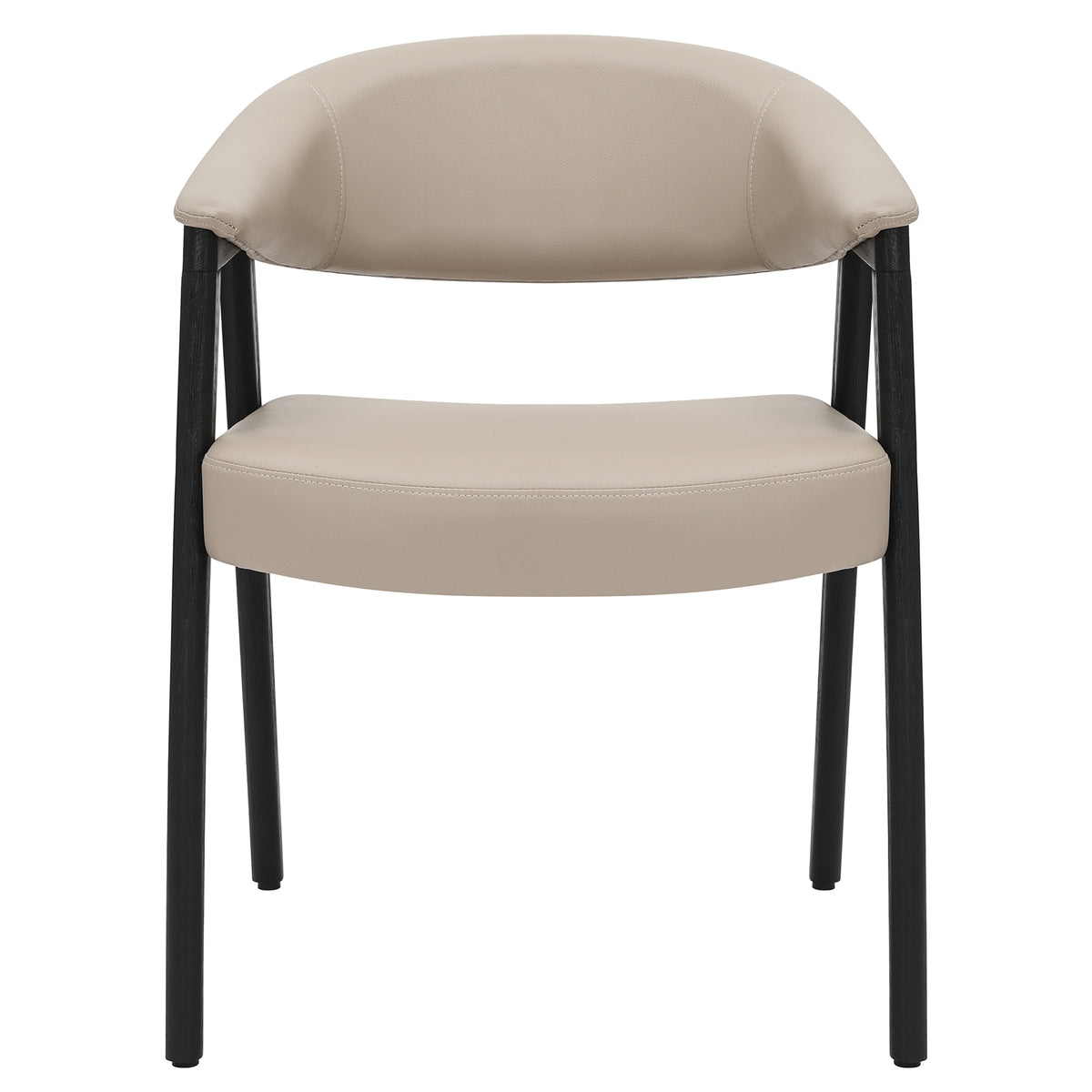 Bexley Dining/Lounge Chair (Mushroom and Black) (Set of 2)