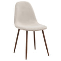 Lyna Dining/Lounge Chair (Beige and Walnut) (Set of 4)