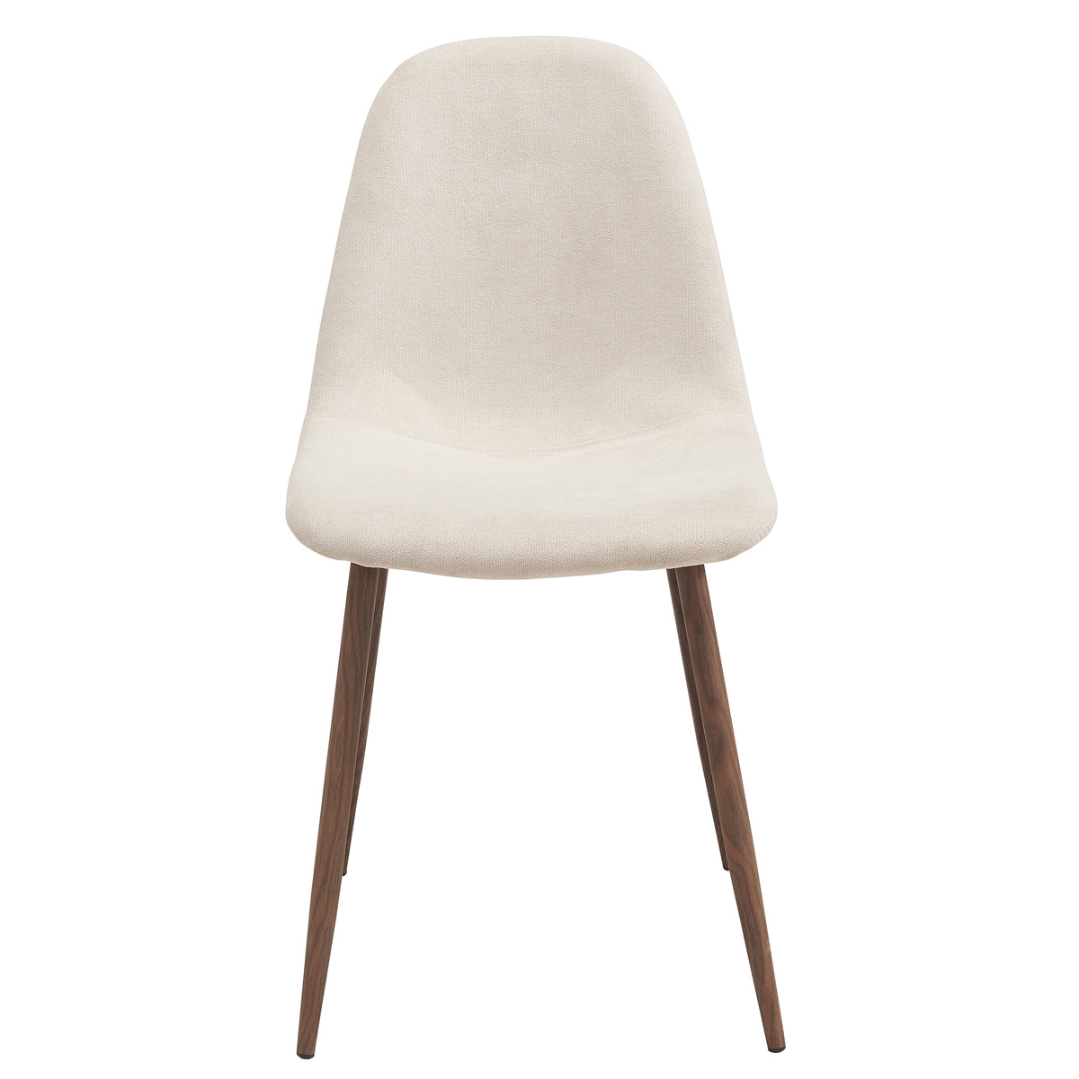 Lyna Dining/Lounge Chair (Beige and Walnut) (Set of 4)