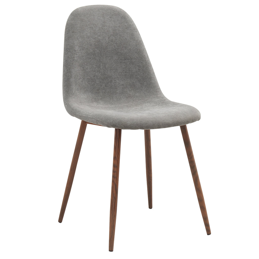 Lyna Dining/Lounge Chair (Grey and Walnut) (Set of 4)