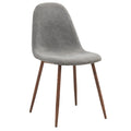 Lyna Dining/Lounge Chair (Grey and Walnut) (Set of 4)