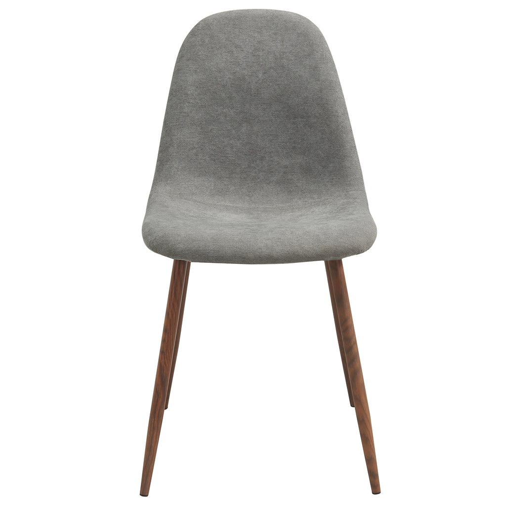 Lyna Dining/Lounge Chair (Grey and Walnut) (Set of 4)