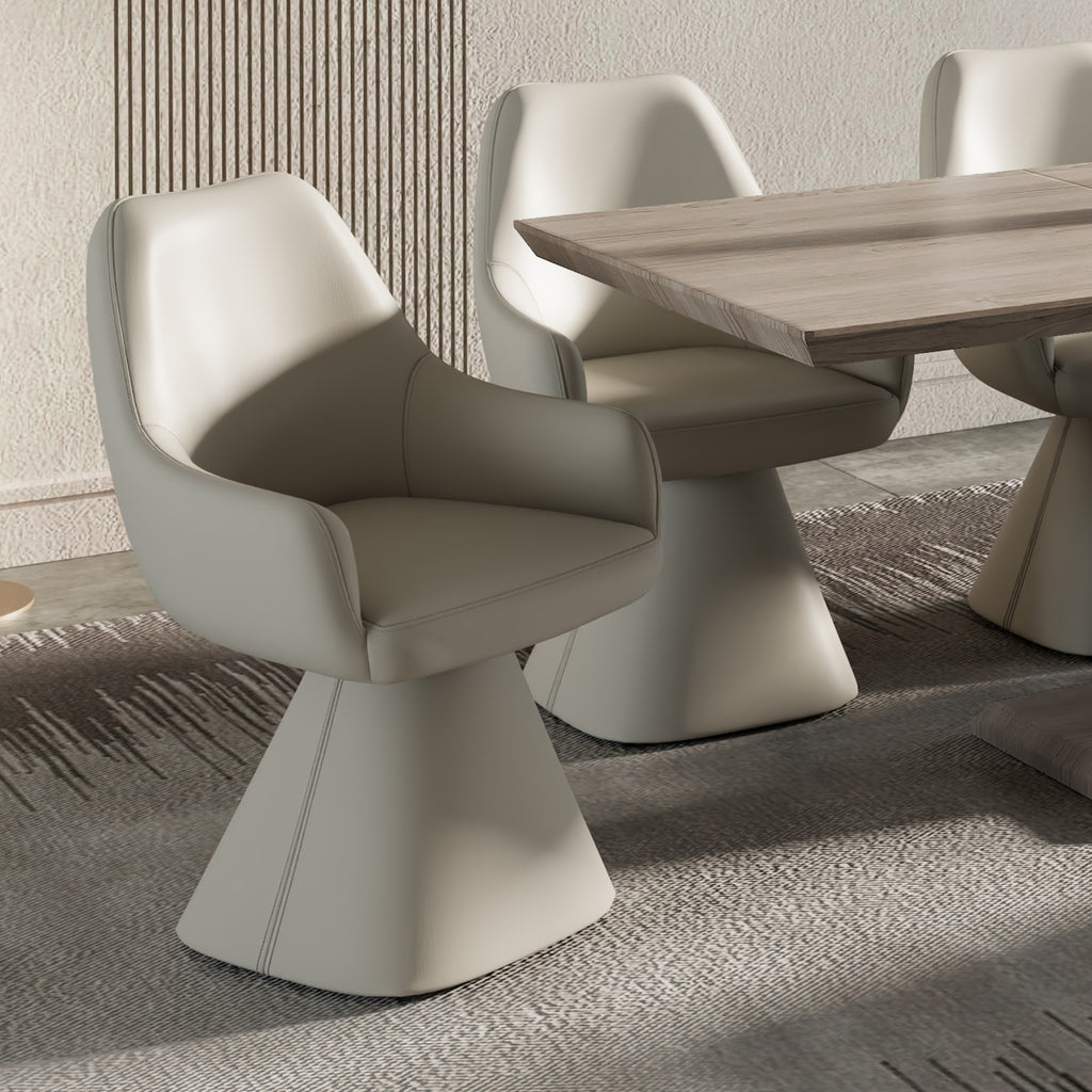 Caprese Swivel Dining and Accent Chair (Beige) (Set of 2)