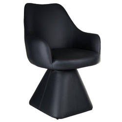 Caprese Swivel Dining and Accent Chair (Black) (Set of 2)