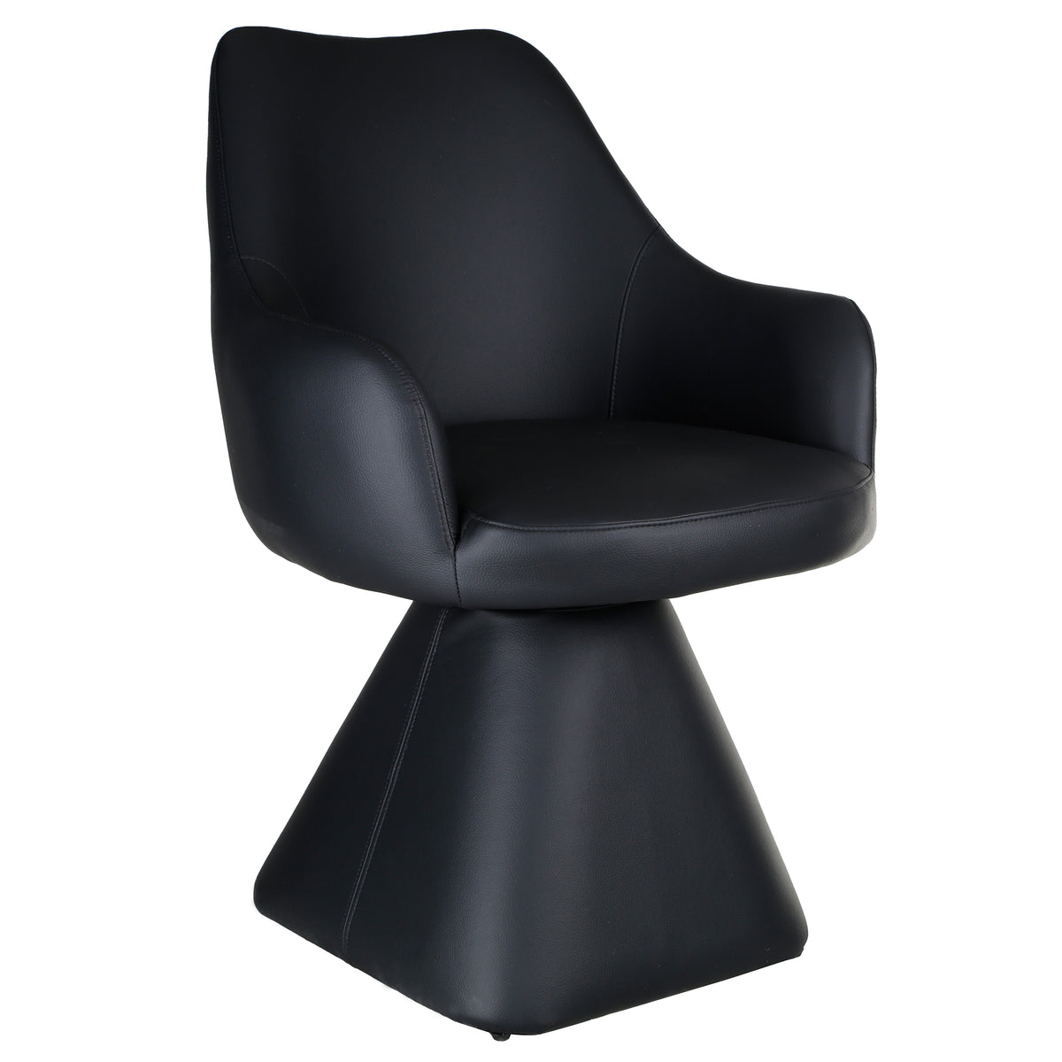 Caprese Swivel Dining and Accent Chair (Black) (Set of 2)