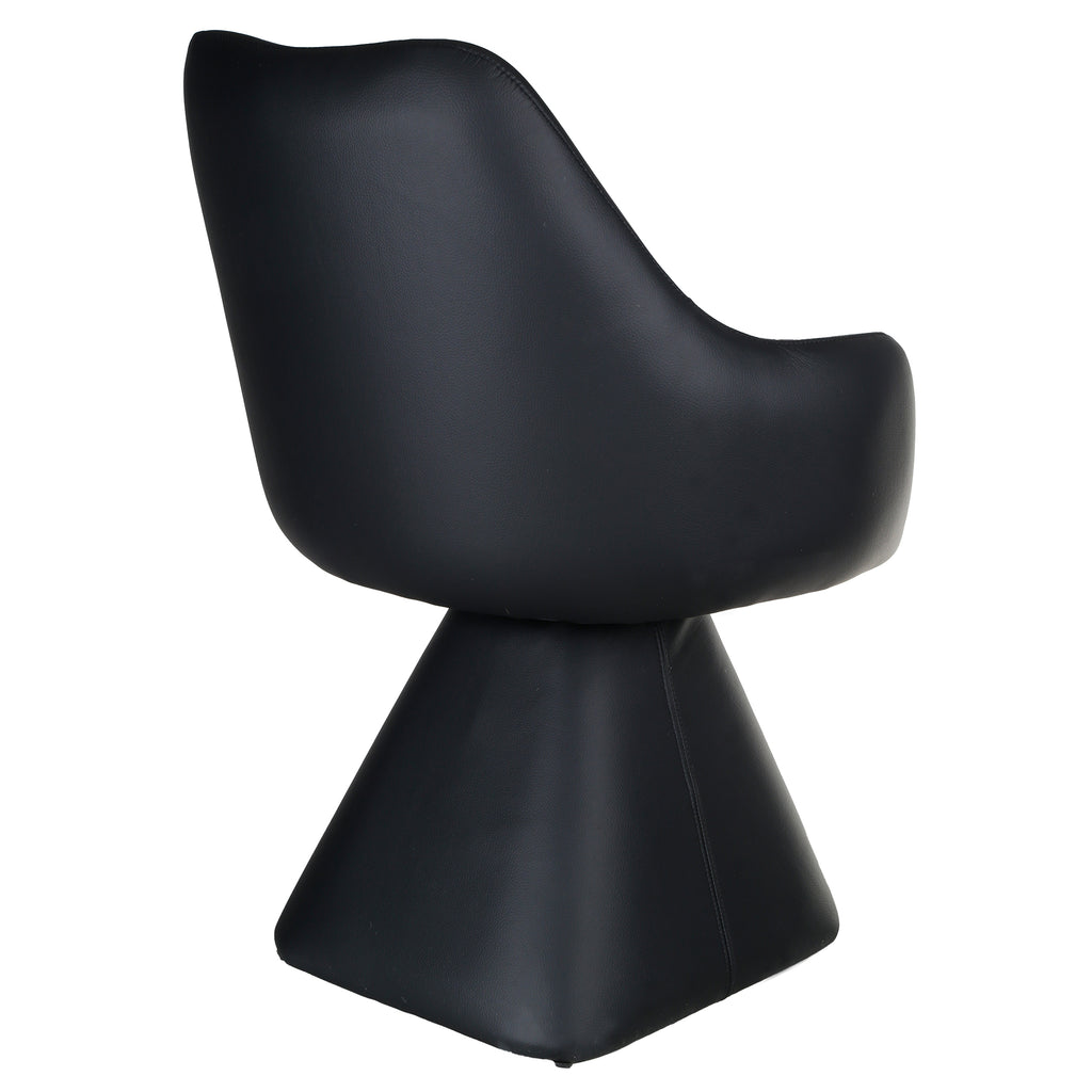 Caprese Swivel Dining and Accent Chair (Black) (Set of 2)