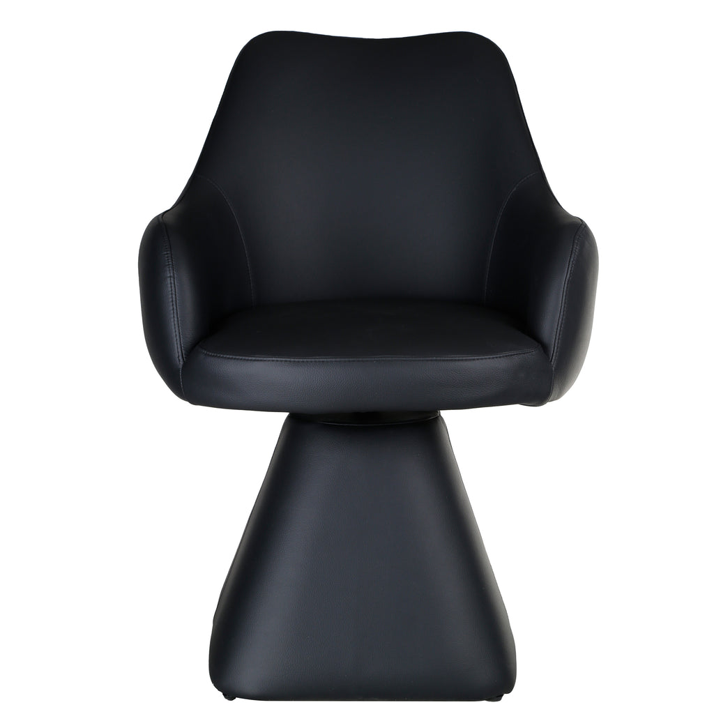 Caprese Swivel Dining and Accent Chair (Black) (Set of 2)
