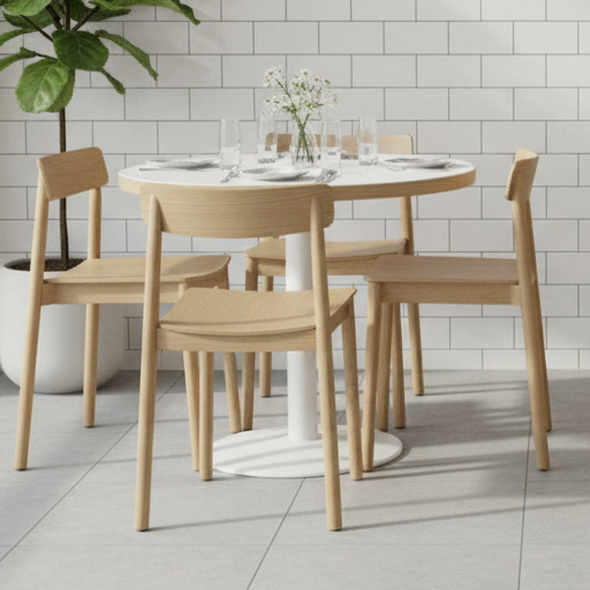 Felix Dining/Lounge Chair (Natural) (Set of 4)