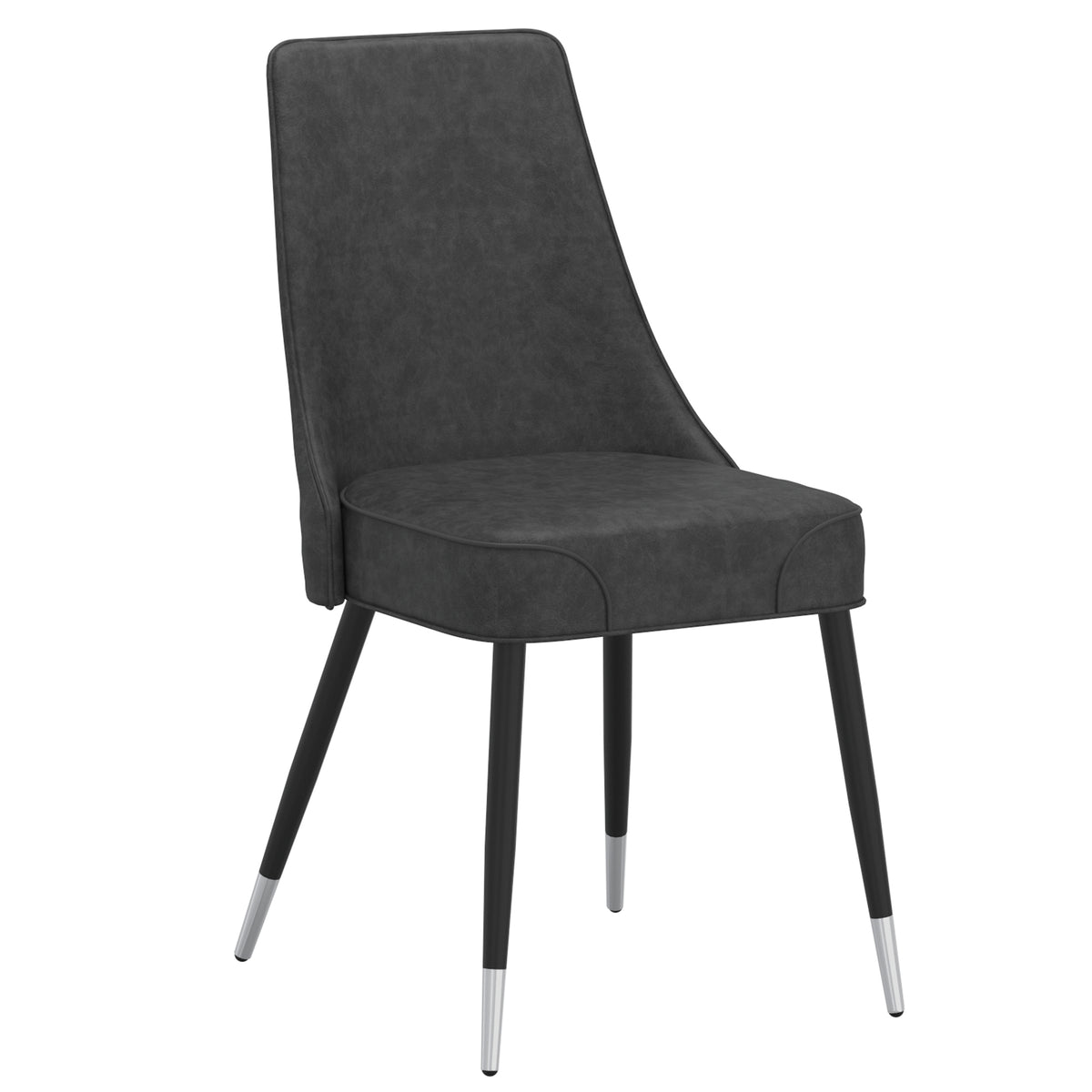 Silvano Dining/Lounge Chair (Vintage Grey and Black) (Set of 2)