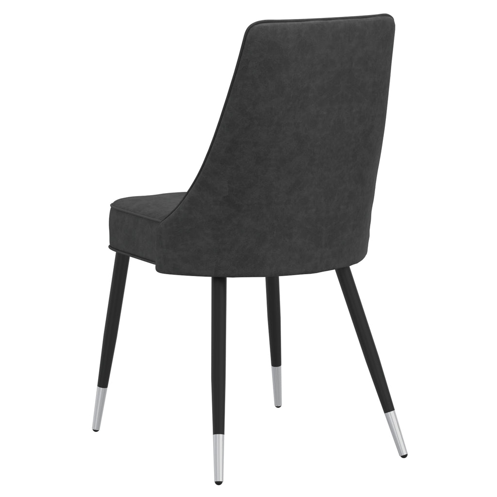 Silvano Dining/Lounge Chair (Vintage Grey and Black) (Set of 2)