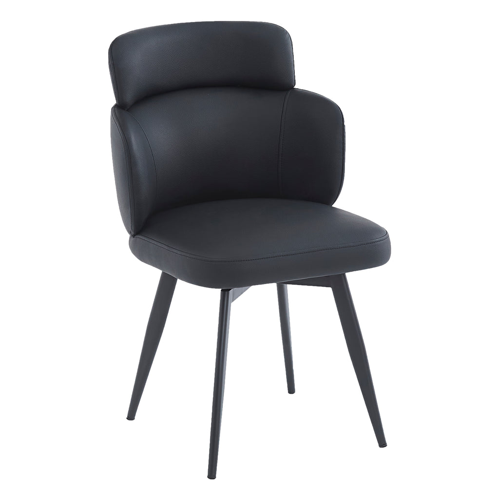 Razzo Dining Chair (Black and Black) (Set of 4)