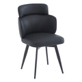 Razzo Dining Chair (Black and Black) (Set of 4)